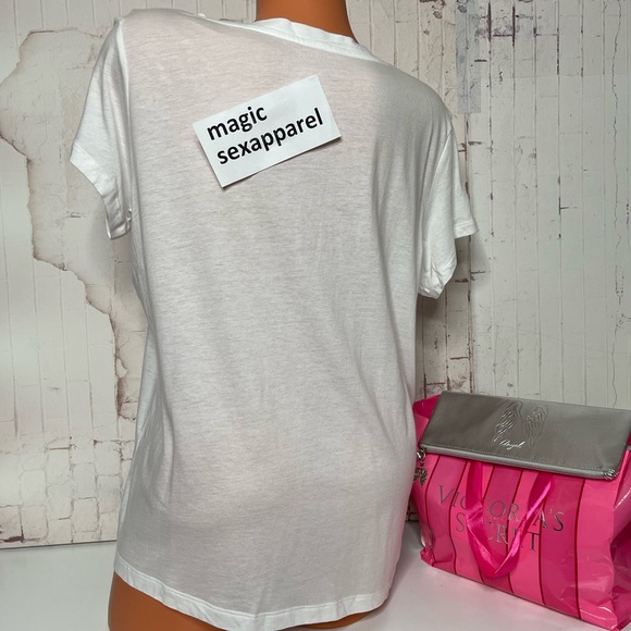 VS S M L SOFTEST COTTON 100% COTTON V-NECK TEE T-SHIRT SUPER SOFT WHITE - Picture 2 of 2